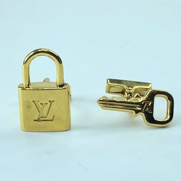 LOUIS VUITTON Damier Ebene Buton de Manchette Cadena Cuffs GS415 - Picture 2 of 10